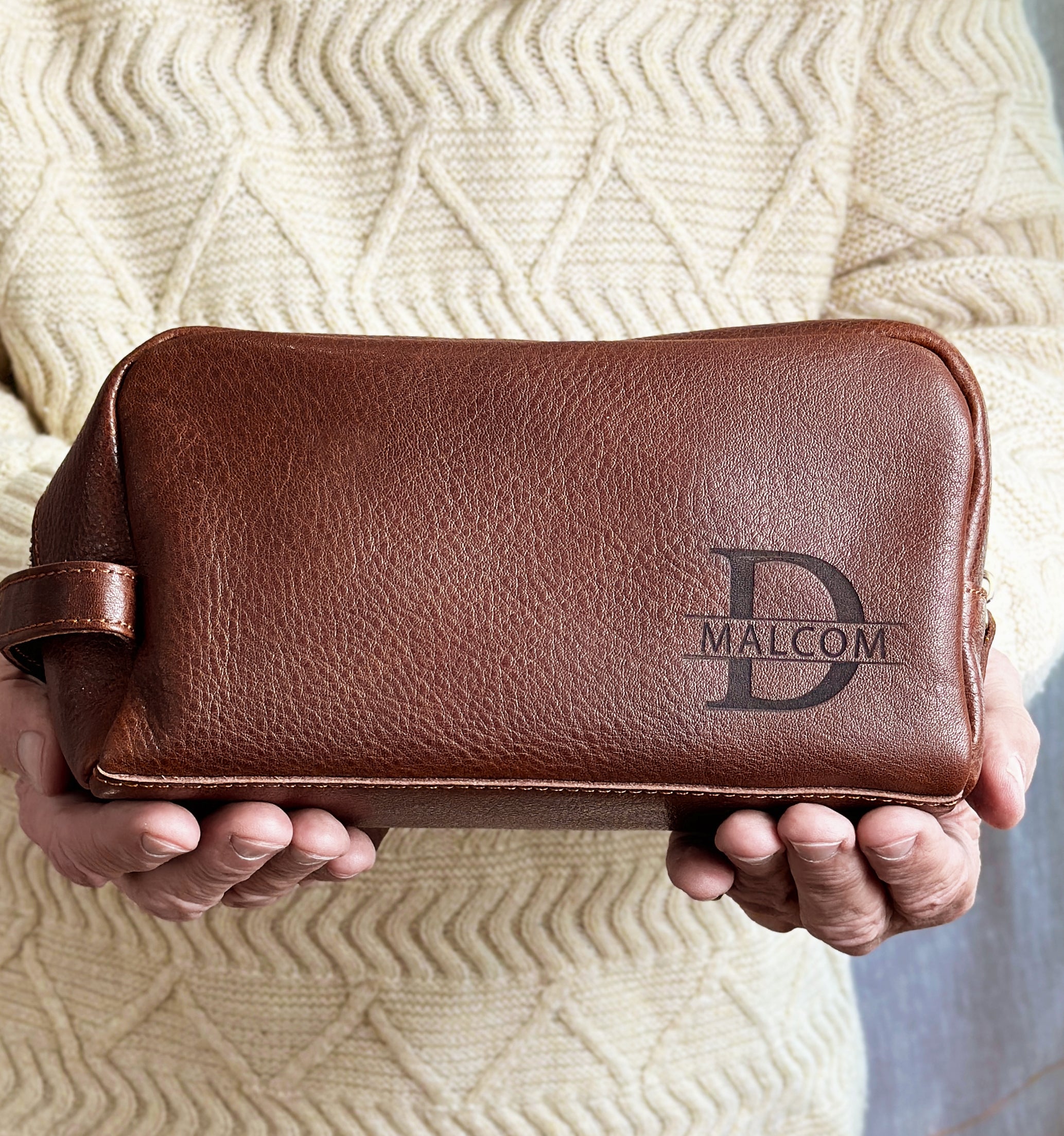 Personalized Style the Go: Every Man Needs an Engraved Leather Dopp Kit