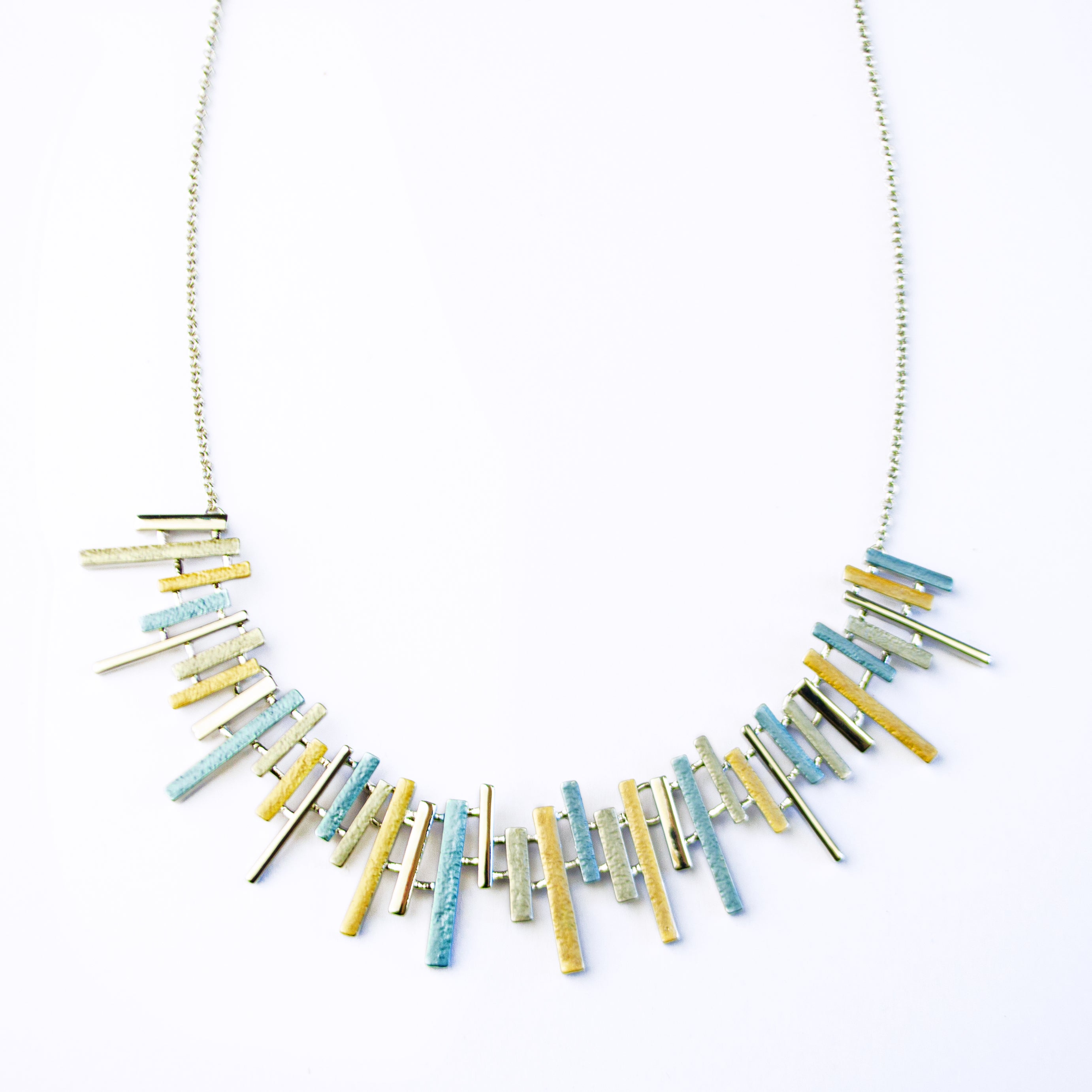 Custom Sun Ray Necklace, Boho Style Statement Necklace, Geometric Lines Collar Necklace, Gold, Rose Gold, Silver, Boho Abstract Jewelry Gift for Women