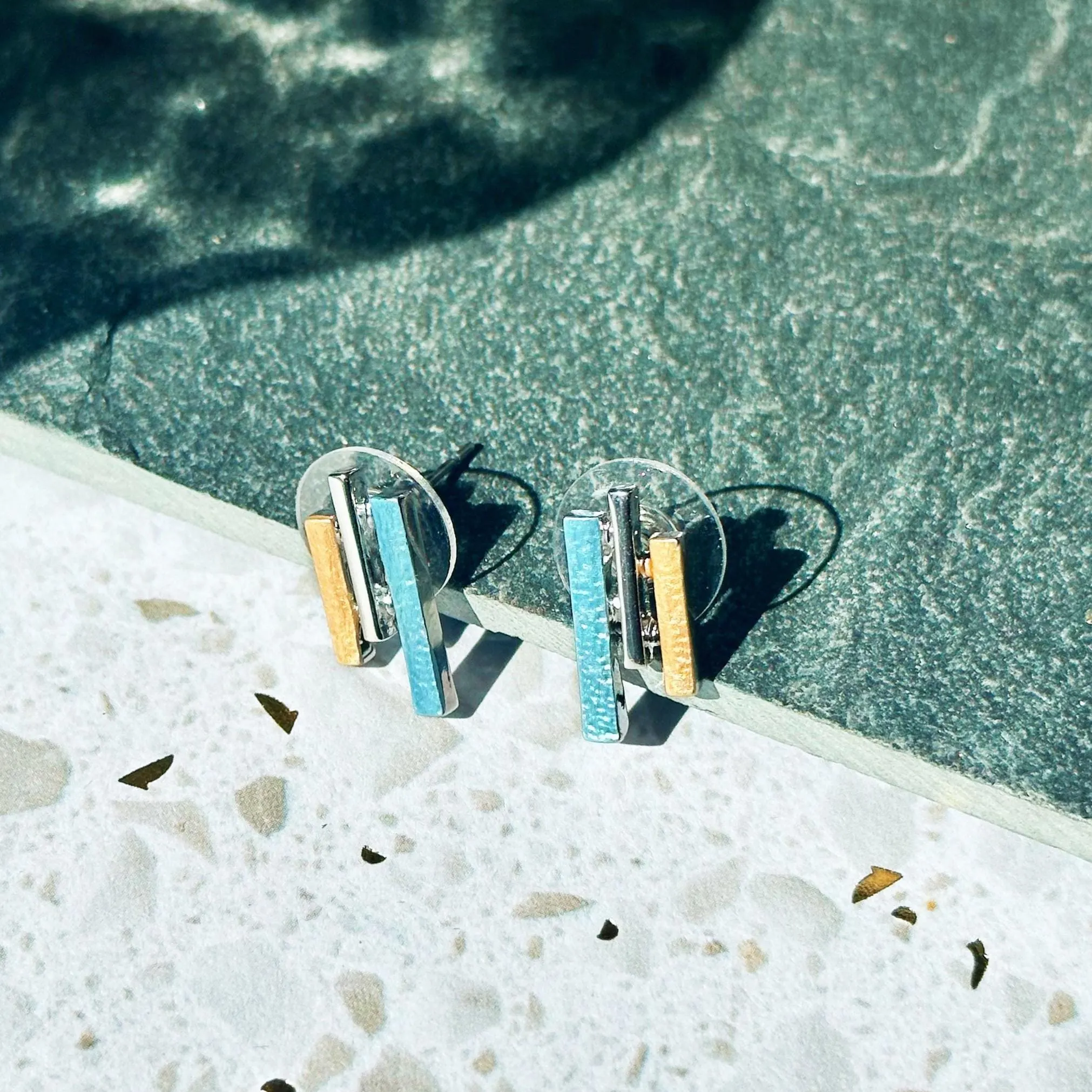 Custom Sun Ray Jewelry Set, Boho Style Statement Necklace and Earrings, Gold, Rose Gold, Silver, Boho Abstract Geometric Lines Jewelry Gift for Women