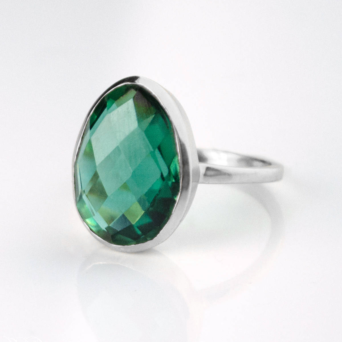 Emerald Green Tourmaline Oval Ring