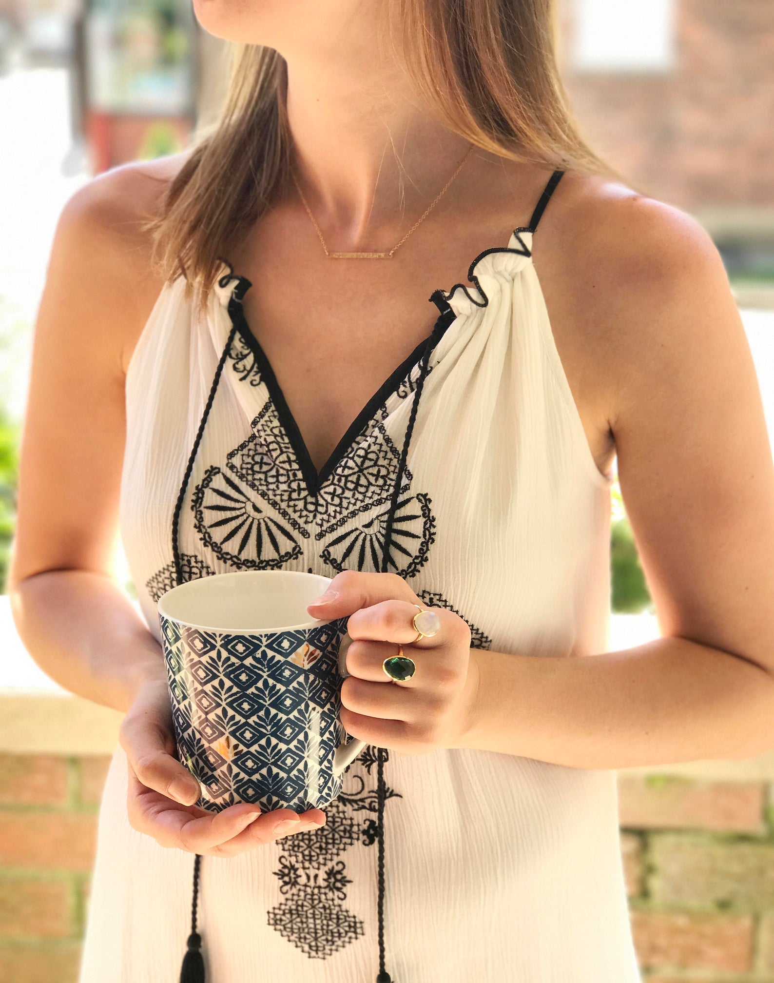 Large Kyanite Teardrop Oval Ring