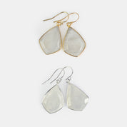 Natural Grey Moonstone Statement Earrings