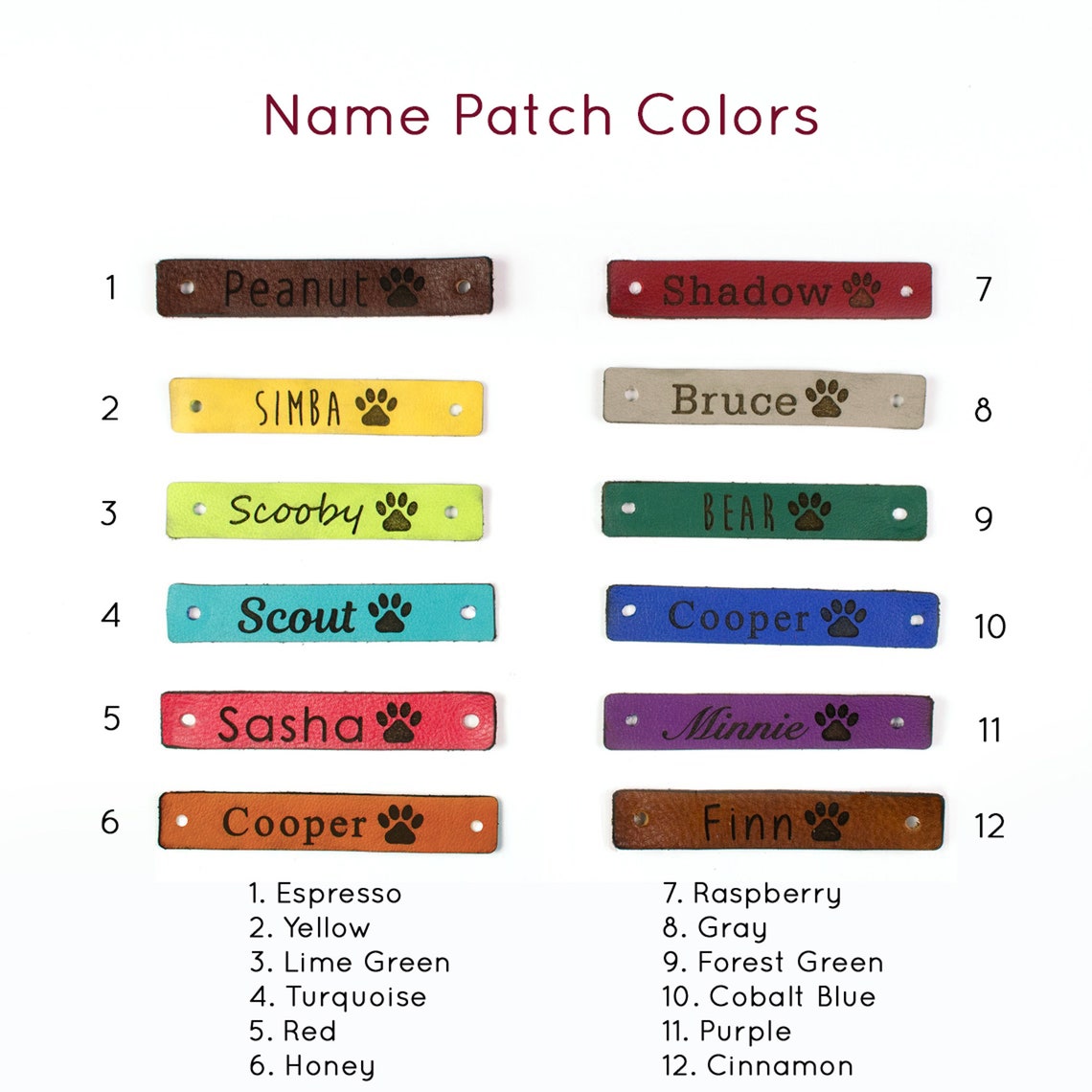 Engraved Leather Pet Collar, Custom Gift for Dog Lover, Personalized Leather Pet Collar Engraved with Name