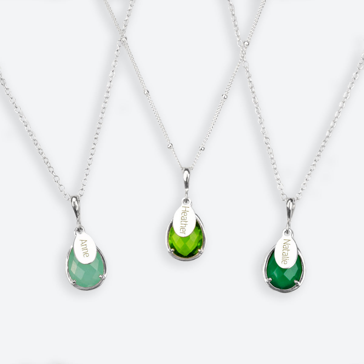 July Birthstone & Name Necklace : Ruby Necklace