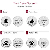 select from our font style options in classic, typewriter, handwriting script or modern thin.