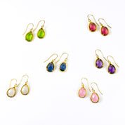 Gift for Mom : Custom Name and Birthstone Necklace & Earrings Set