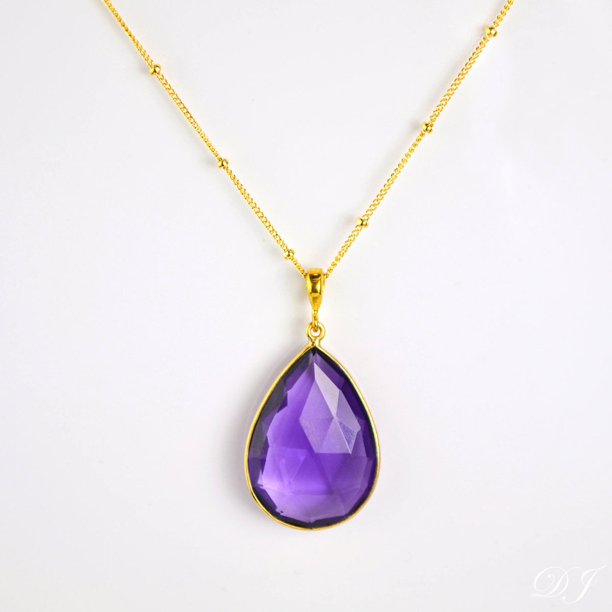 Purple Amethyst Necklace : February Birthstone