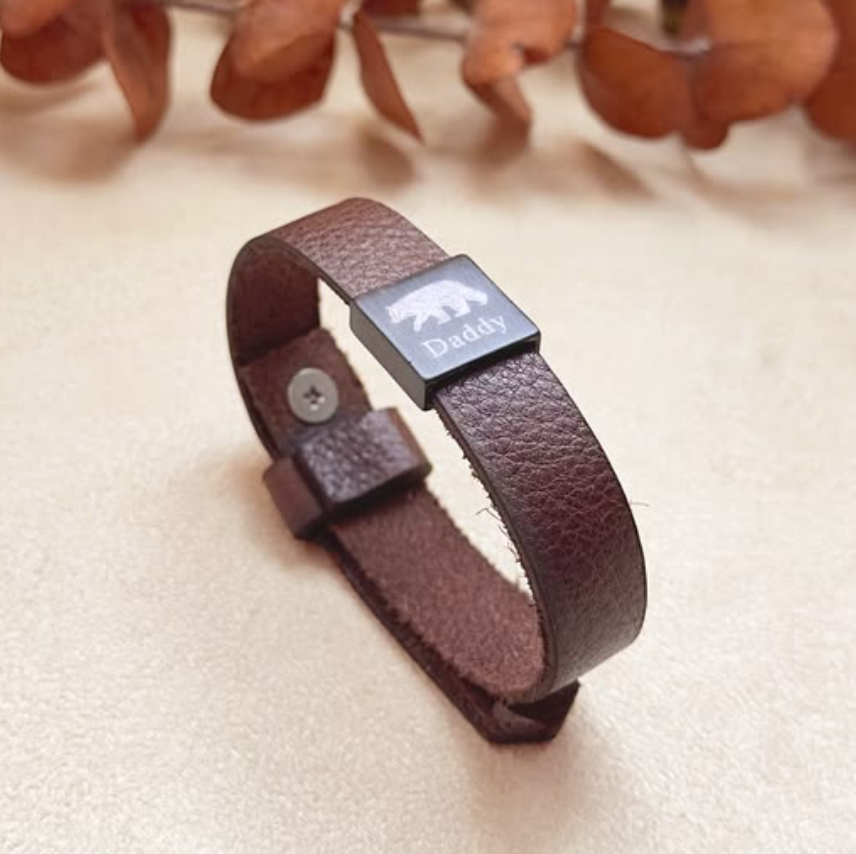 personalized mens leather bracelet engraved dad gift fathers day custom name bracelet for men birthday gift for him leather wristband custom engraving bracelet husband boyfriend gift