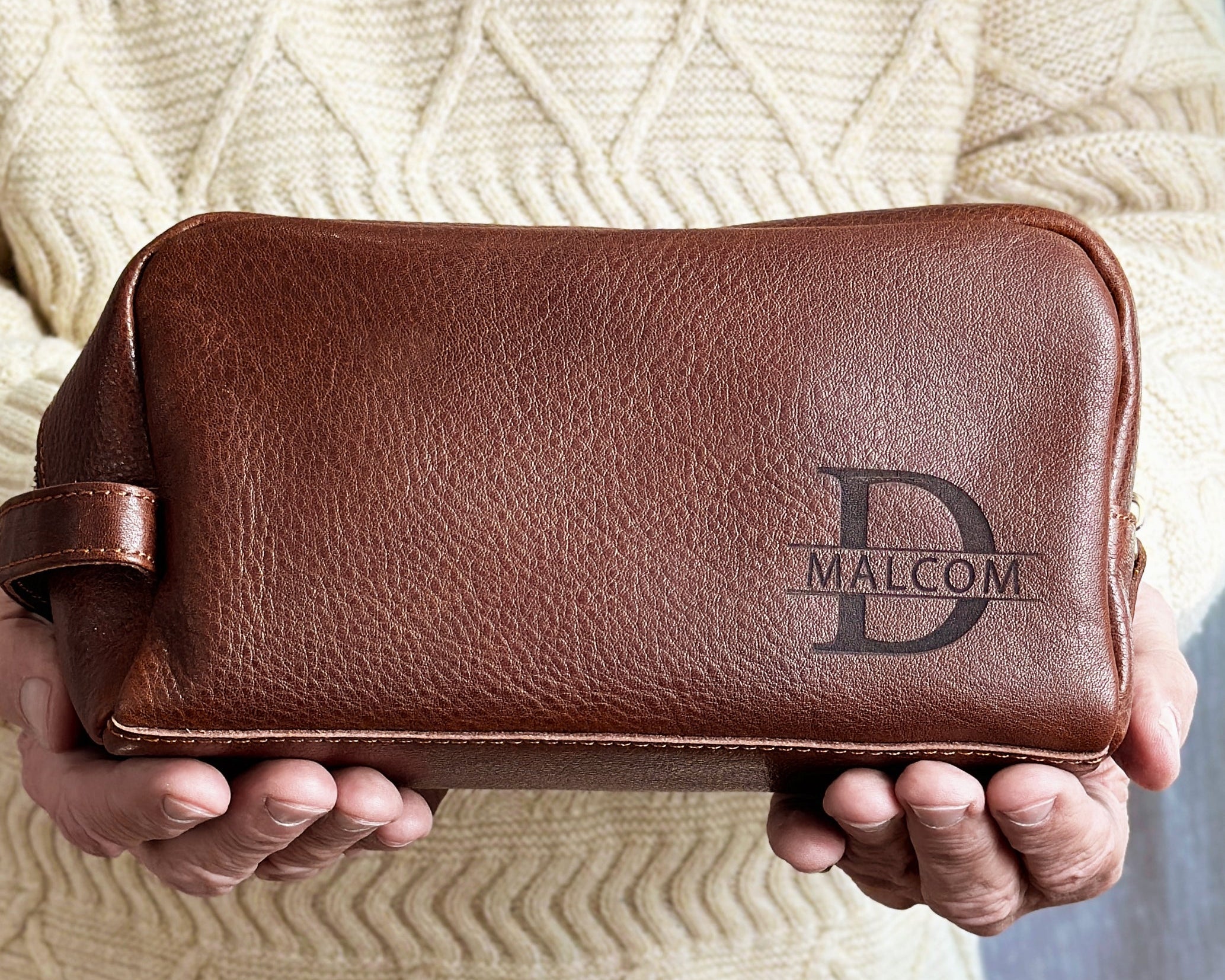 Personalized Style the Go: Every Man Needs an Engraved Leather Dopp Kit