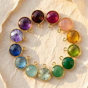 Round Birthstone Bezel Pendant