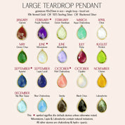 Custom Mother's Teardrop Cascade Necklace, Personalized Mom and Children's Birthstone Necklace, 925 Silver or Gold, Handmade Birthday Gift for Mom