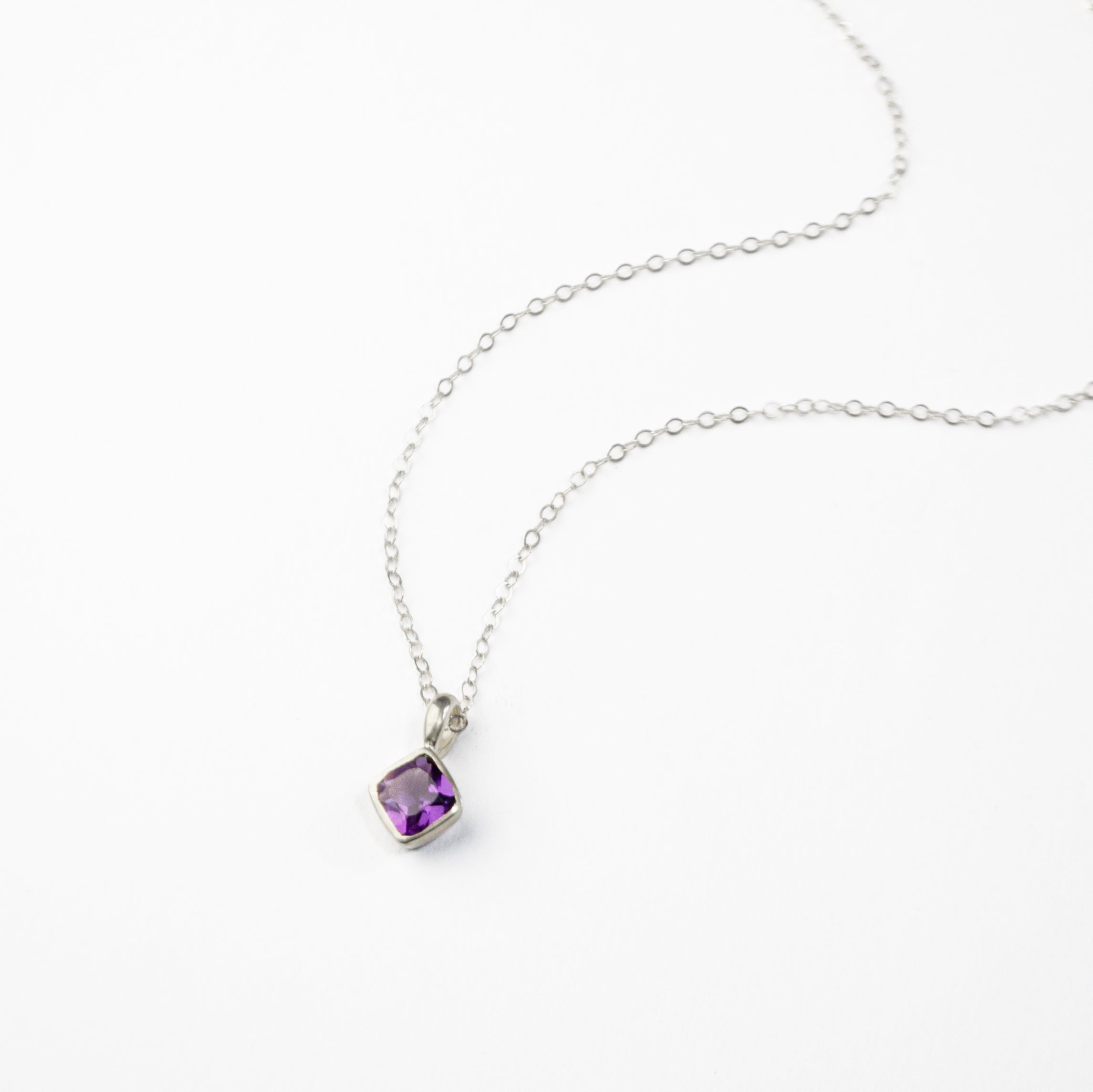 Diamond Shape Birthstone Necklace