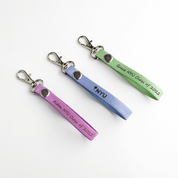 three leather keychains to commemorate that special graduate 