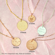 Round Additional Disc Pendant Multiple Sizes