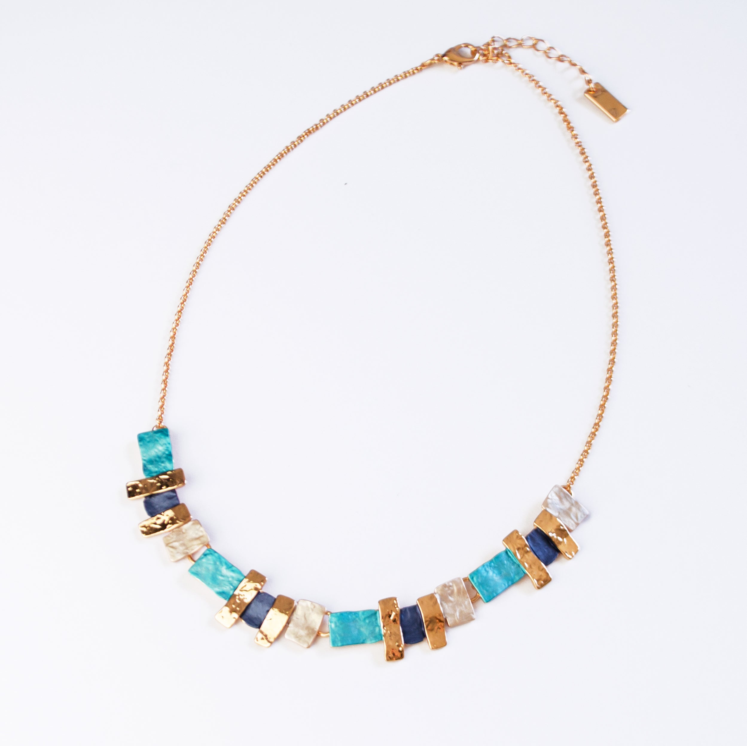 Boho Style Geometric Squares Necklace