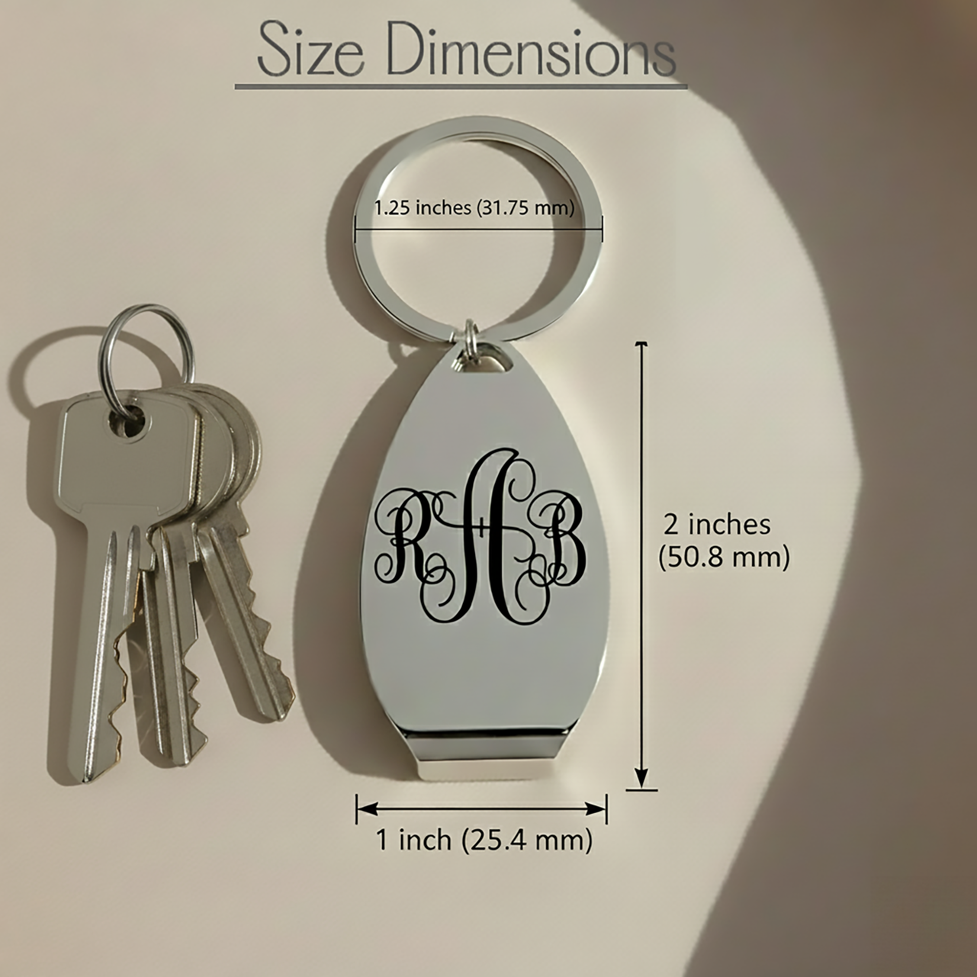 Personalized Bottle Opener Keychain