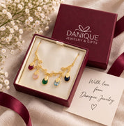 Personalized family tree necklace in Danique Jewelry gift box
