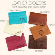 assorted cardholder card holder colors come in turquoise, cinnamon, nude, honey, raspberry and espresso