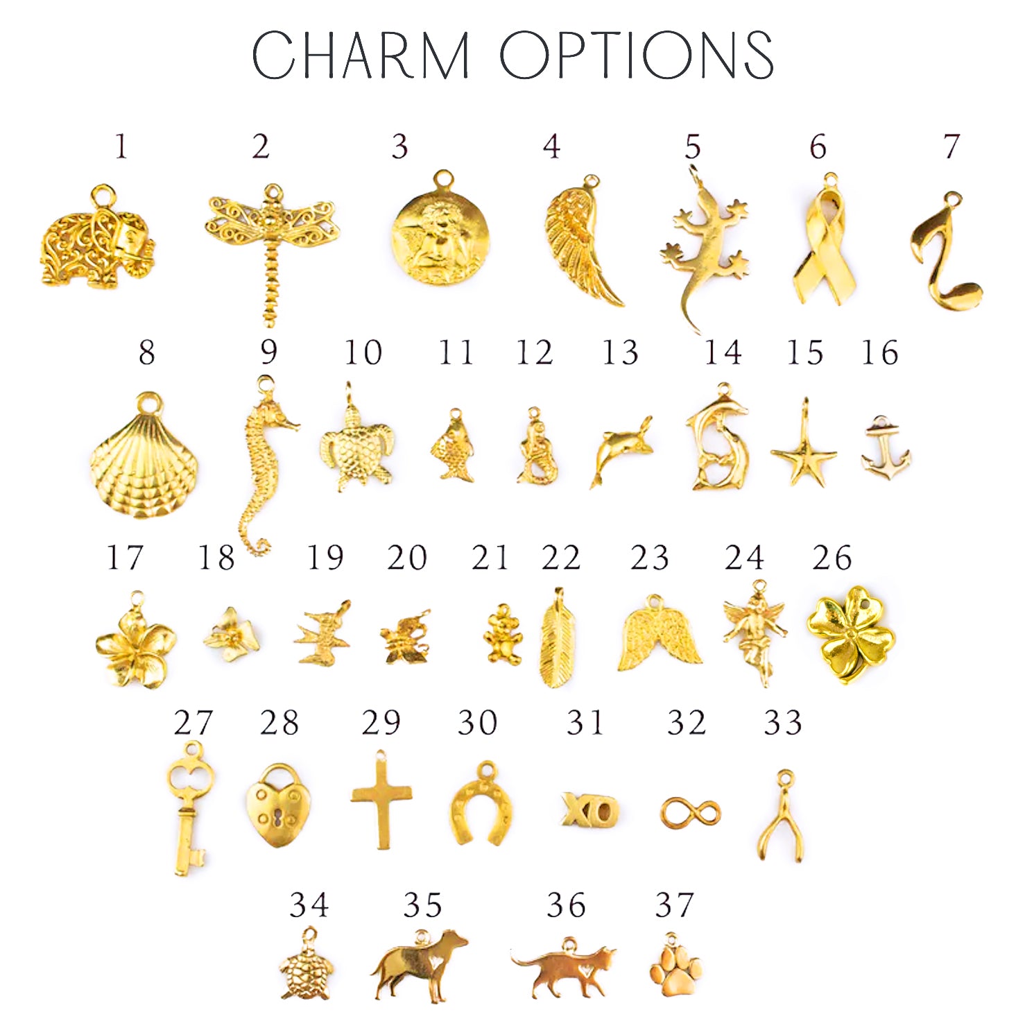 Custom Charm Anklet : Available with a variety of charms
