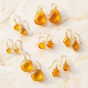 citrine earrings set gold dangle earrings november birthstone jewelry