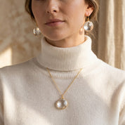 clear quartz necklace bridal jewelry bridesmaid gift idea