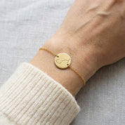 Minimal astrology bracelet engraved with Aquarius and Pisces constellations, celestial zodiac jewelry gift