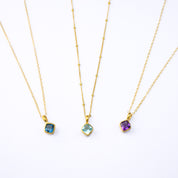 Diamond Shape Birthstone Necklace