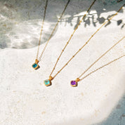 Diamond Shape Birthstone Necklace