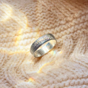 Custom Actual Dog or Pet Nose Print Engraved Wide Fingerband Ring [6mm]