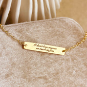 Custom Engraved Bar Bracelet, Personalized Minimalist Bracelet, Layering Bracelet, Engraved Signature or Handwriting, Memorial Bracelet Gift for Women