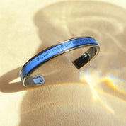 Personalized Thin Leather or Cork Cuff Bracelet