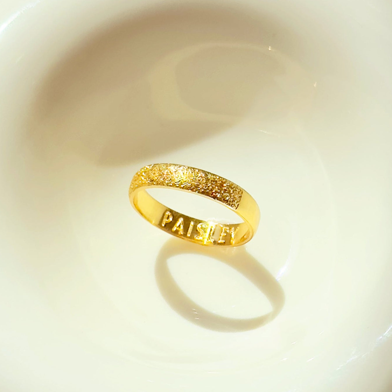 Custom Actual Dog or Pet Nose Print Wide Fingerband Engraved Ring [4mm], 925 Sterling Silver Gold Vermeil, Pet Memorial Christmas Gift for Pet Lover