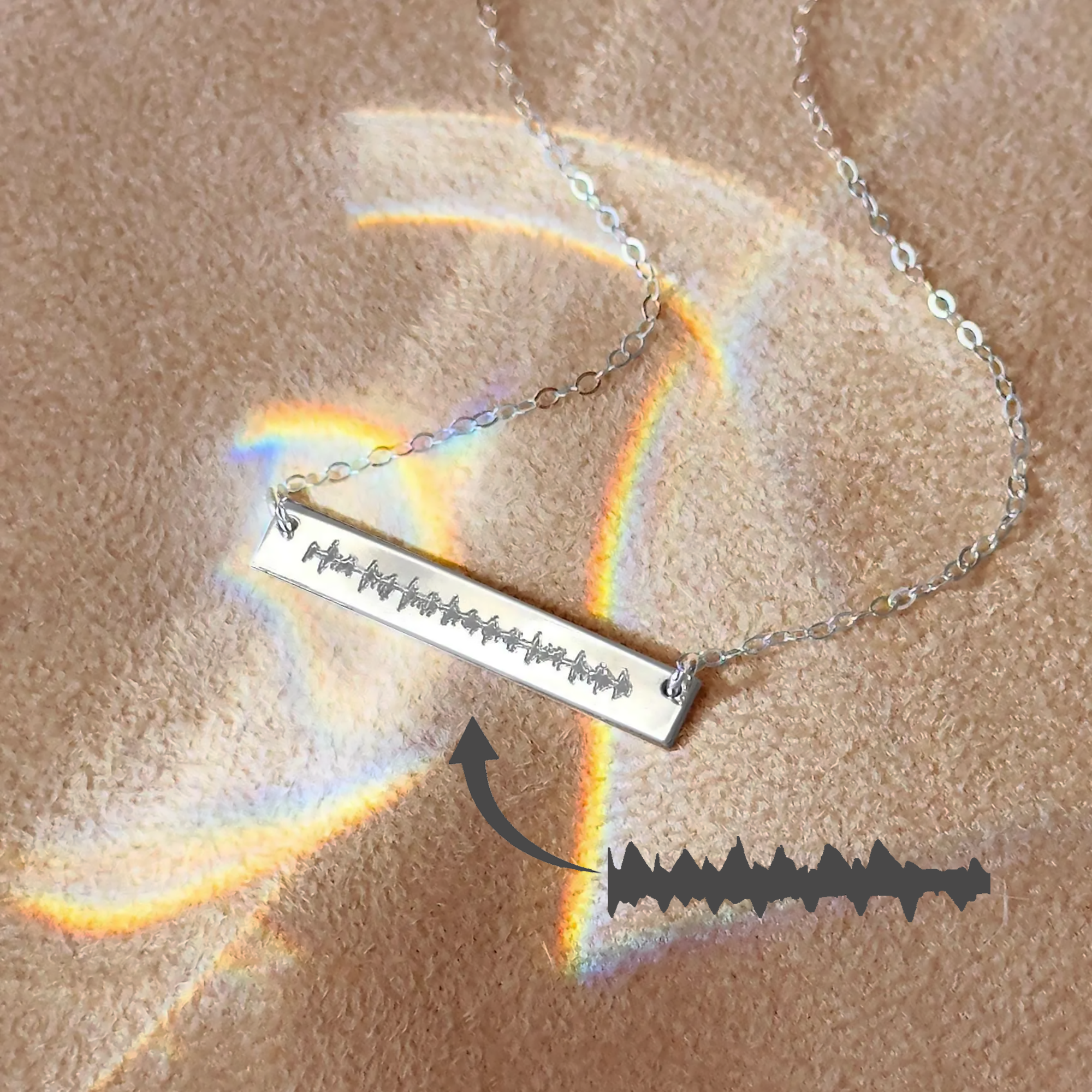 Actual Baby's Heartbeat Doppler Necklace, Baby's Sonogram Pendant Necklace, Mother's Day Gift for New Mother, 925 Silver or 14k Gold Filled Jewelry