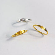 Dainty Custom Initial Shield Ring, Personalized Gold Filled or Sterling Silver Stacking Rings for Women, Letter Rings for Her, Birthday Gift for Her