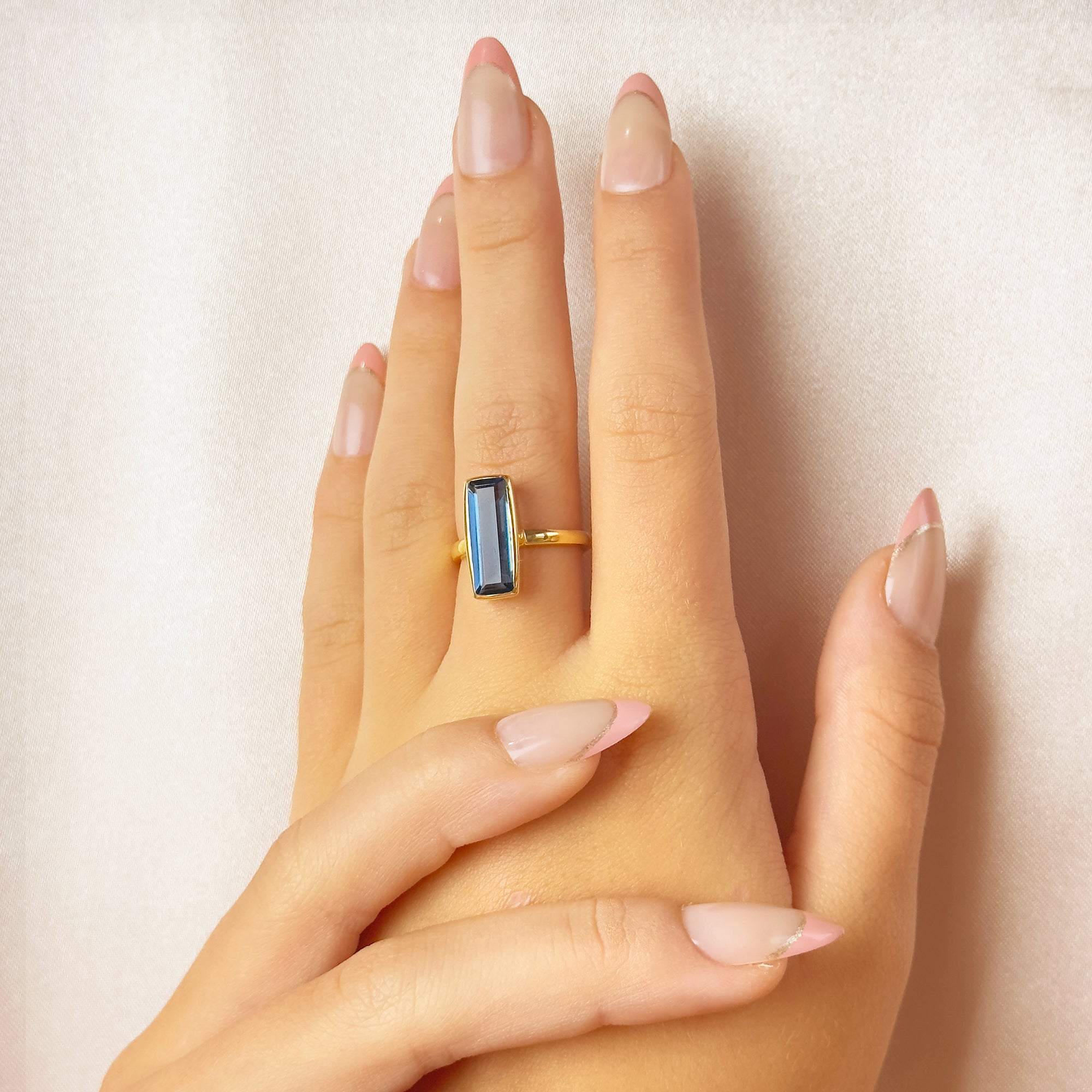 Kyanite Bar Ring : September Birthstone