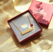 Mama Birthstone Bar Necklace
