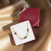 Danique Jewelry gift box with personalized birthstone bracelet ready for gifting.