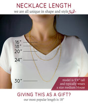 Different Chain length on a model. 16 inches necklace length, 18 inches necklace length reference, 20 inches long chain, 24 inches long pendant. please look at the chain length reference image to figure out the right chain length