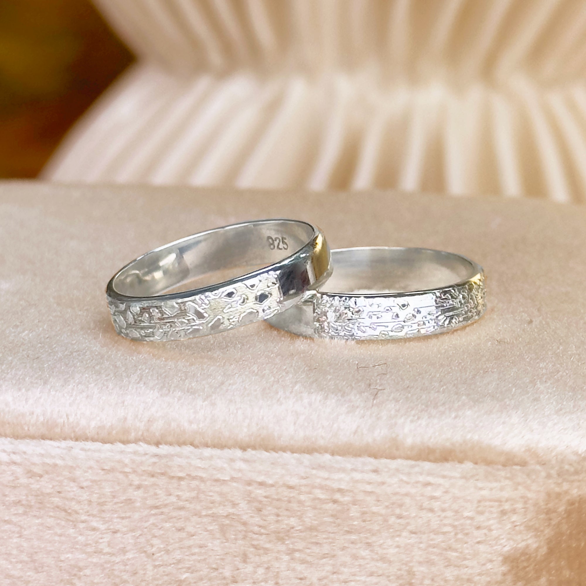 Custom Actual Dog or Pet Nose Print Wide Fingerband Engraved Ring [4mm], 925 Sterling Silver Gold Vermeil, Pet Memorial Christmas Gift for Pet Lover