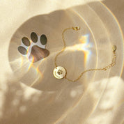 Personalized Pet Disc Anklet with Paw Print and Name
