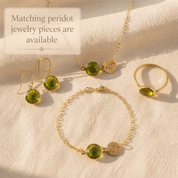 Necklace length guide for choosing the fit of a personalized Peridot birthstone necklace