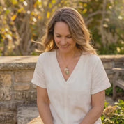 Video showcasing custom birthstone and name engraved tag necklace in gold or sterling silver