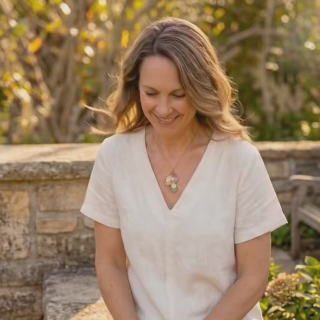 Video showcasing custom birthstone and name engraved tag necklace in gold or sterling silver