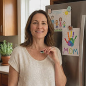 video showcasing Dainty gold birthstone bar necklace for mom with children’s birthstones, sentimental family necklace gift for Mother’s Day or new mom