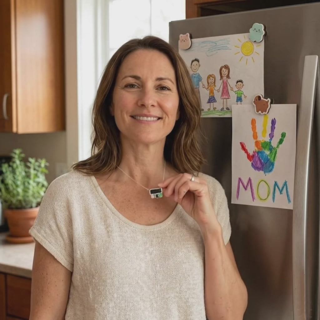 video showcasing Dainty gold birthstone bar necklace for mom with children’s birthstones, sentimental family necklace gift for Mother’s Day or new mom