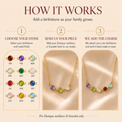 Additional Round Birthstone Charm for Necklace or Bracelet