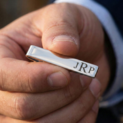 Custom Engraved Tie Clip, Personalized Tie Bar for Men, Weddings, Groomsmen Gifts