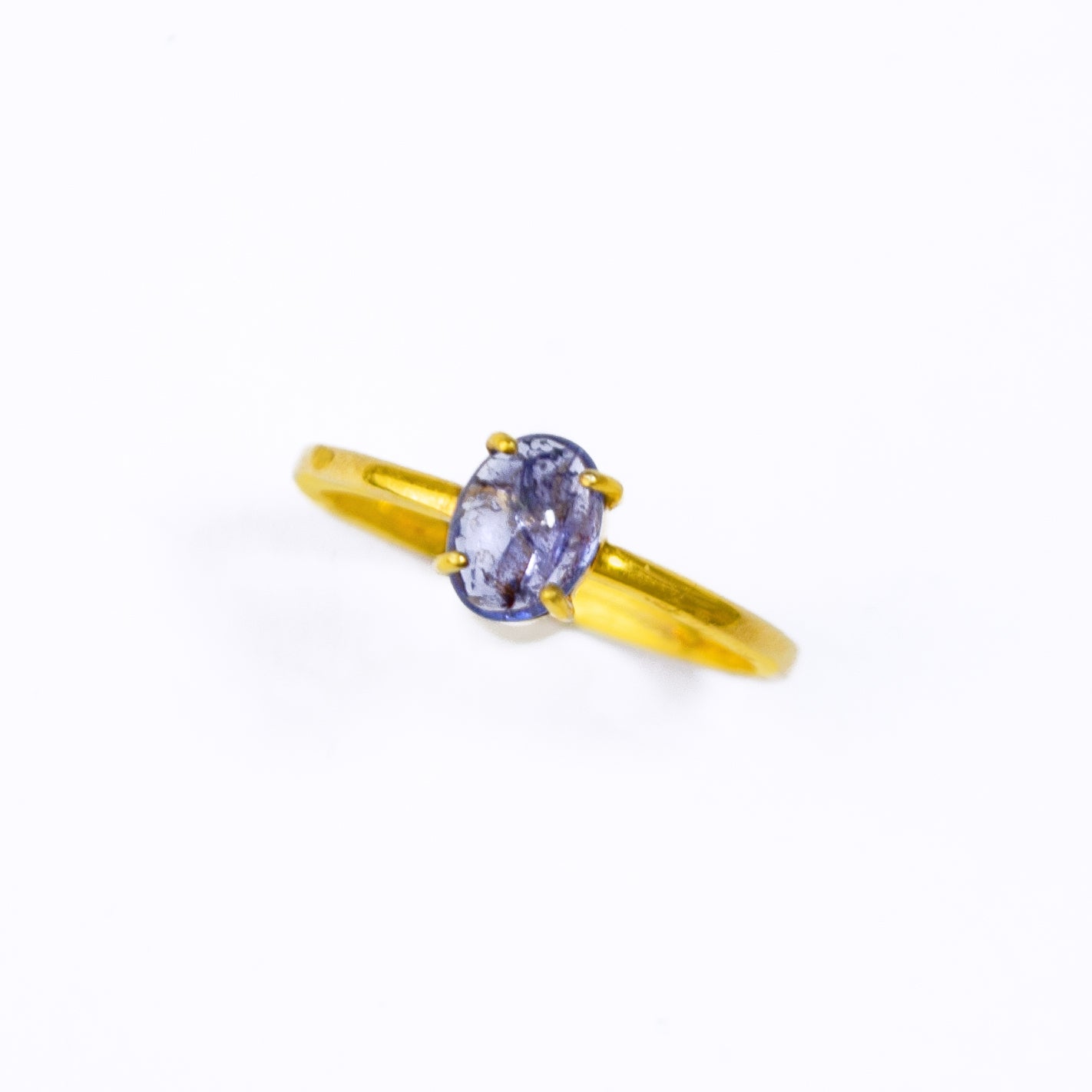 a prong set Oval natural Tanzanite cabochon ring. 18K vermeil Gold Prong Black Copper Obsidian  Ring, Celestial Jewelry, Star Jewelry, Bridal Jewelry, Black Star Sapphire Oval Solitaire Ring, Dainty Gold Stacking Ring Gift for Her. December Birthstone Ring