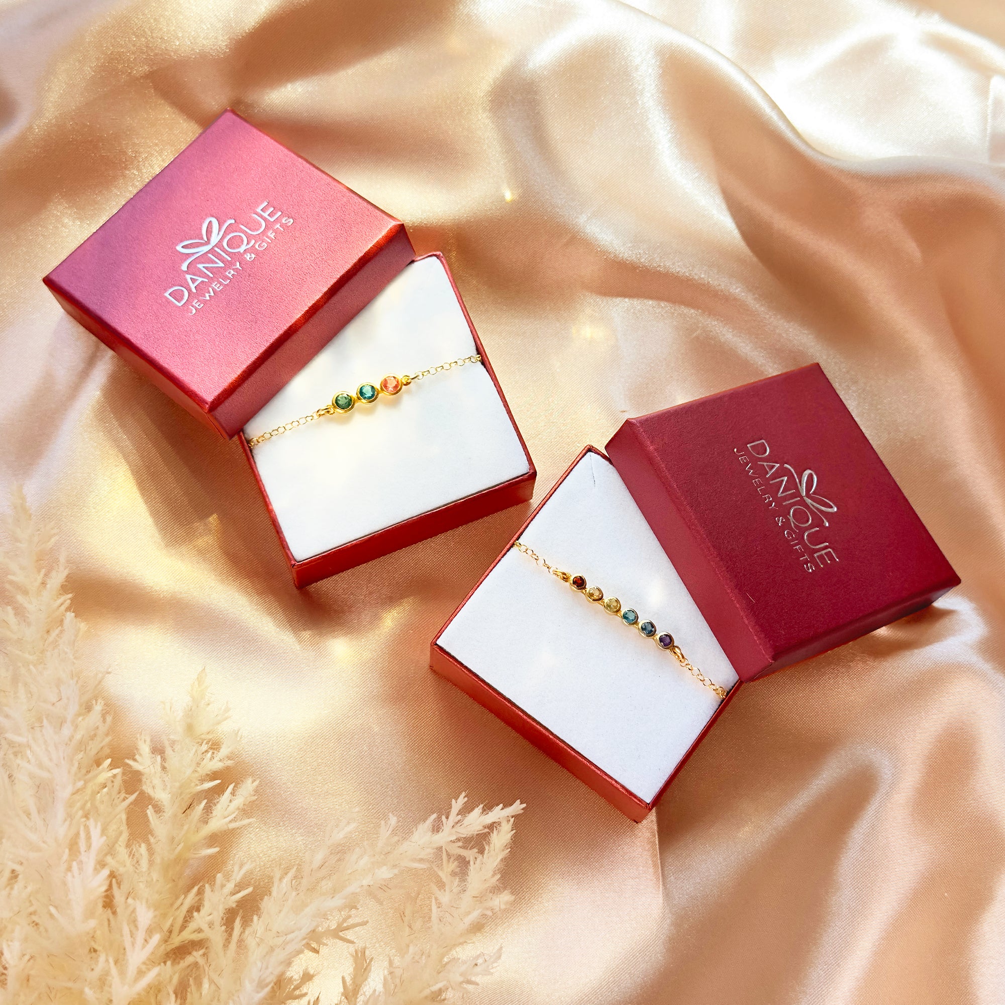 Custom Leaf Pendant Birthstone Necklace, Sterling Silver, Rose Gold, Gold Vermeil Necklace for Mom, Nature Inspired Plant Necklace with Gemstones
