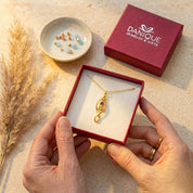 Gift ready mom birthstone necklace in jewelry box personalized gift